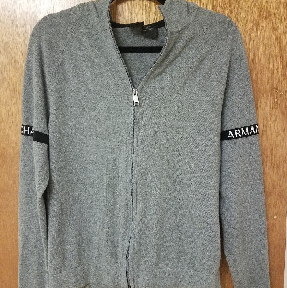 ARMANI EXCHANGE mens  gray hoodie